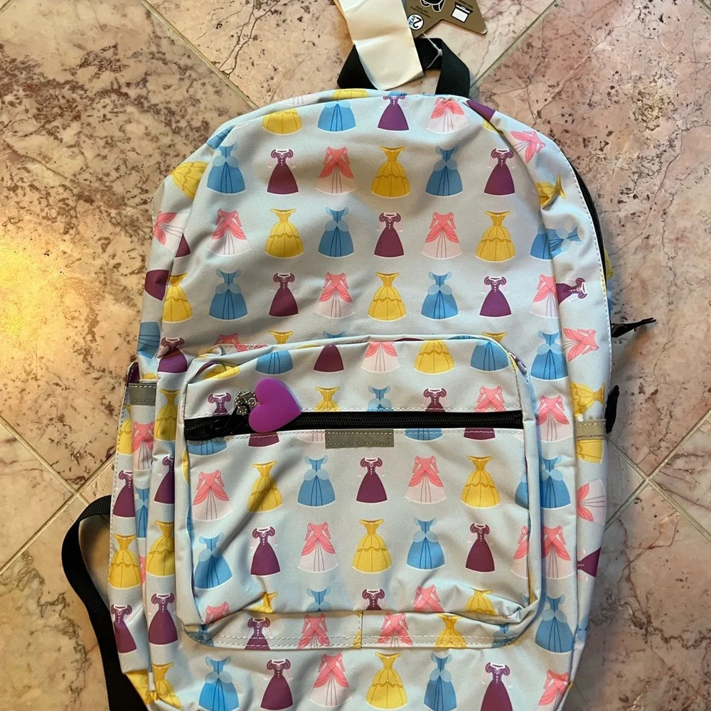 NEW Bioworld Disney Princesses Dresses Outfit All Over Print Backpack - Picture 4 of 6